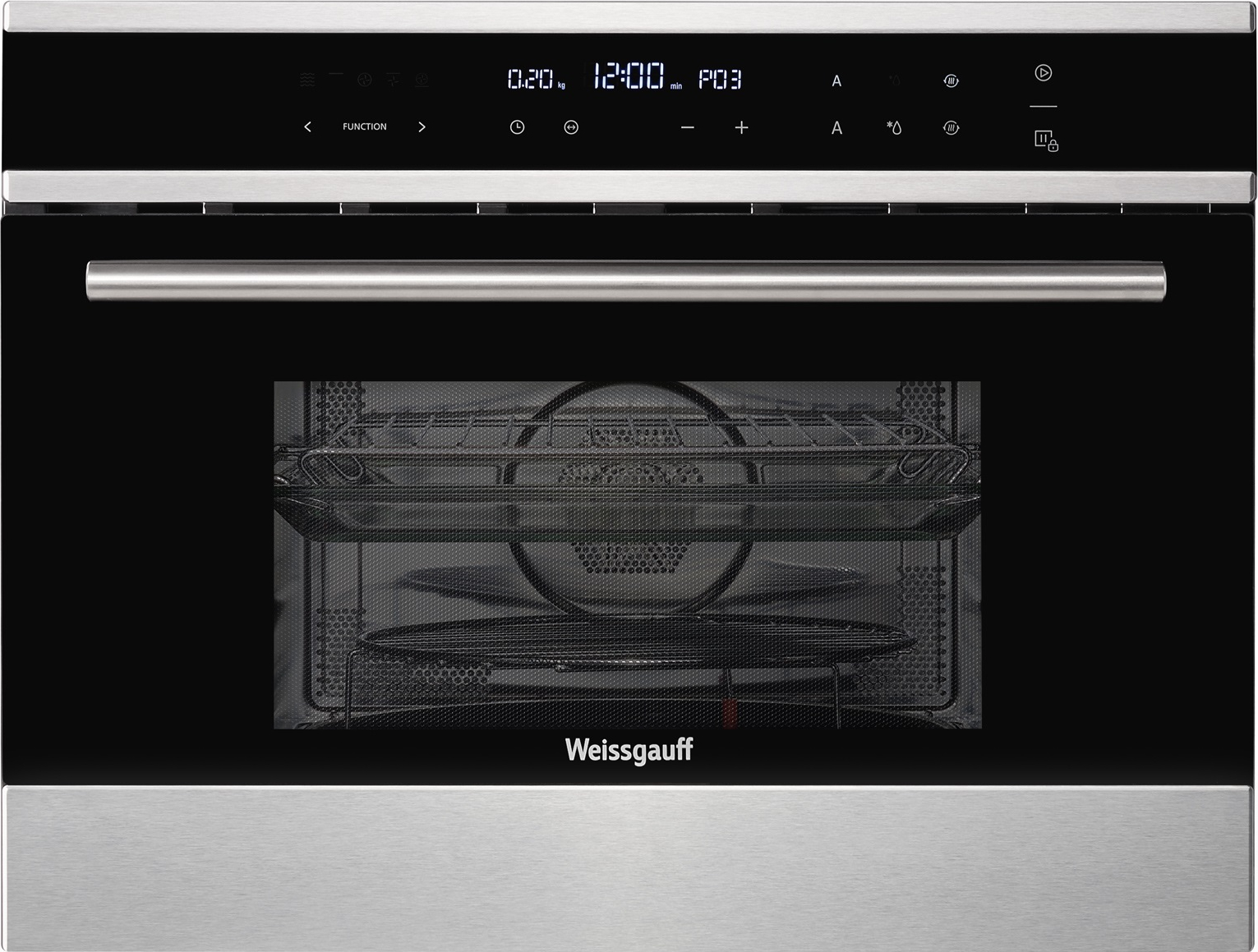Техника для кухни Weissgauff Встраиваемый компактный духовой шкаф с СВЧ Weissgauff OE 445 X